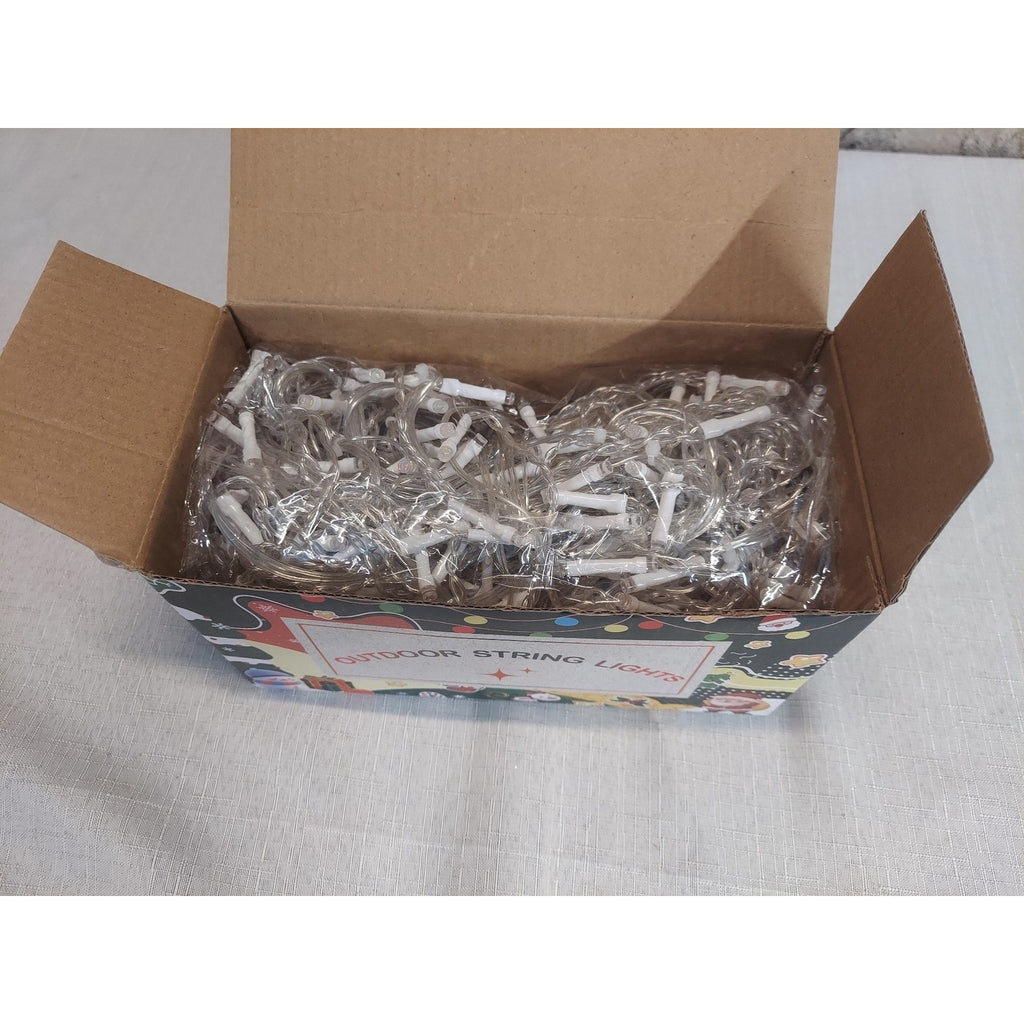 Christmas Lights Outdoor Decorations 400 LED 33' 8 Modes Curtain Icicle 75 drops