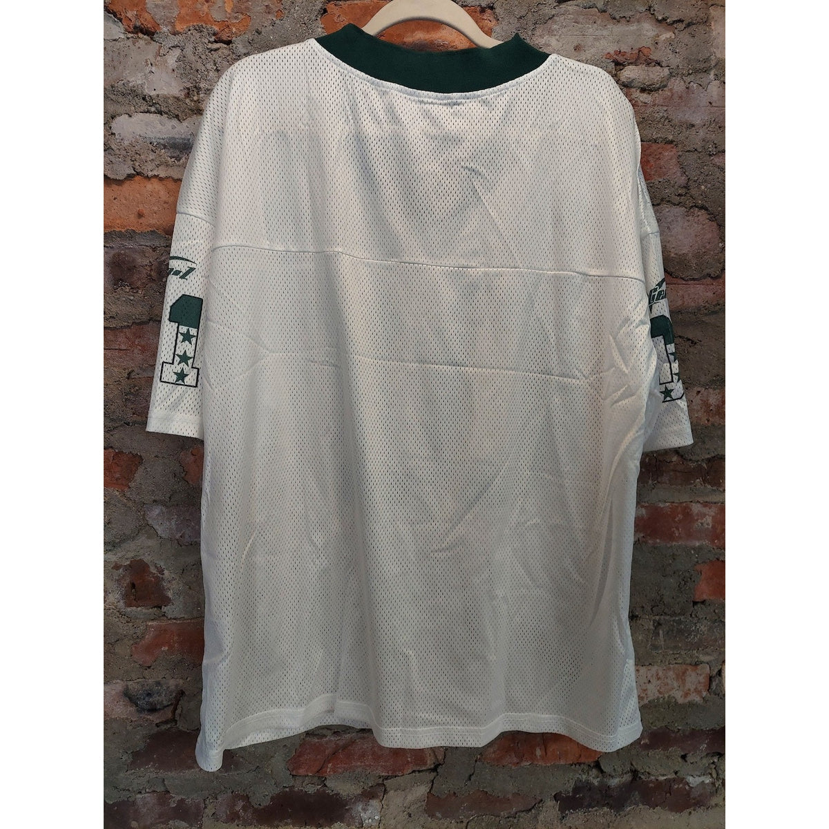 Legendary Womens Jersey L White Green 01 Mesh V Neck Football Style Shirt