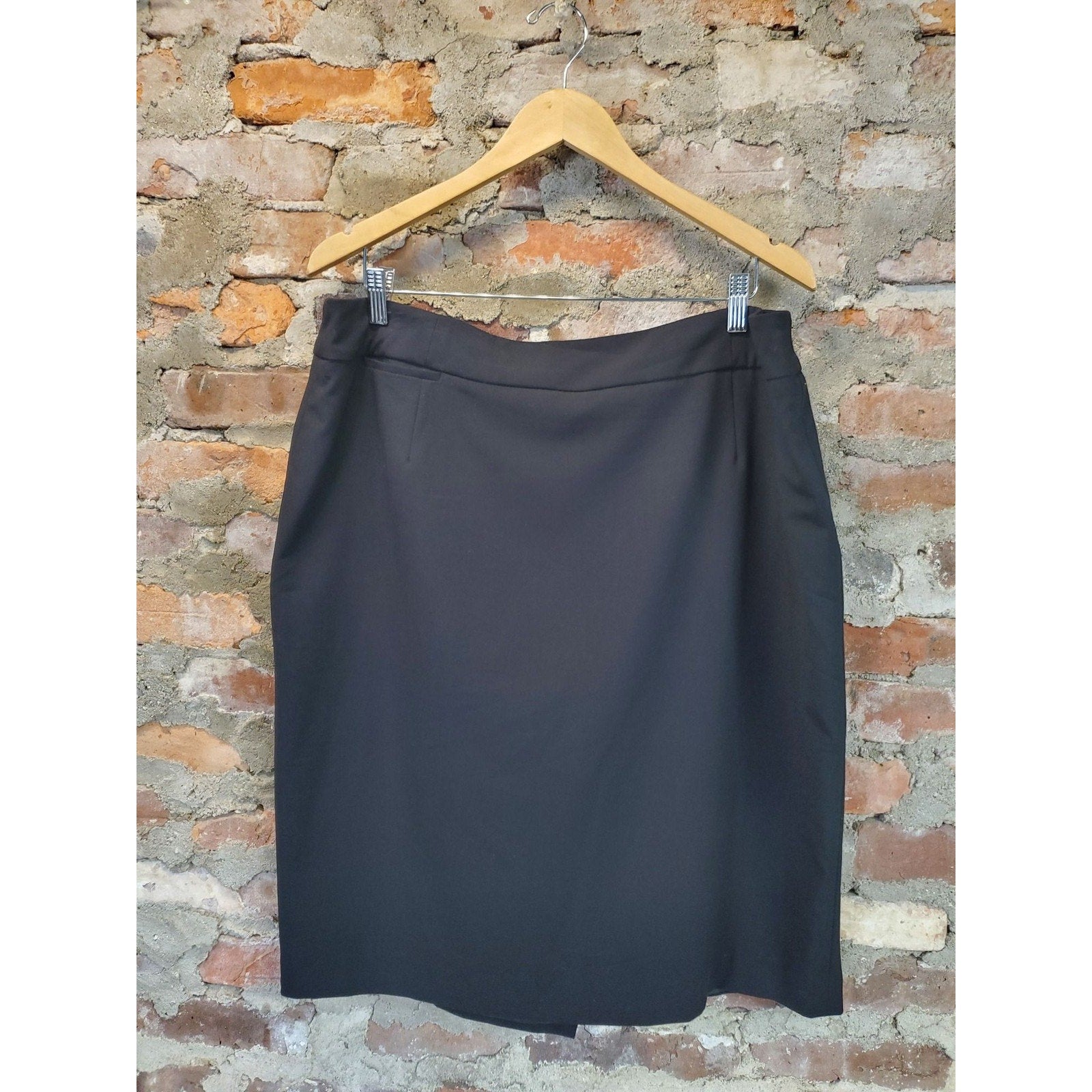 Como Vintage Womens Plus Size 1X Pencil Skirt Black Knee Length Business Career