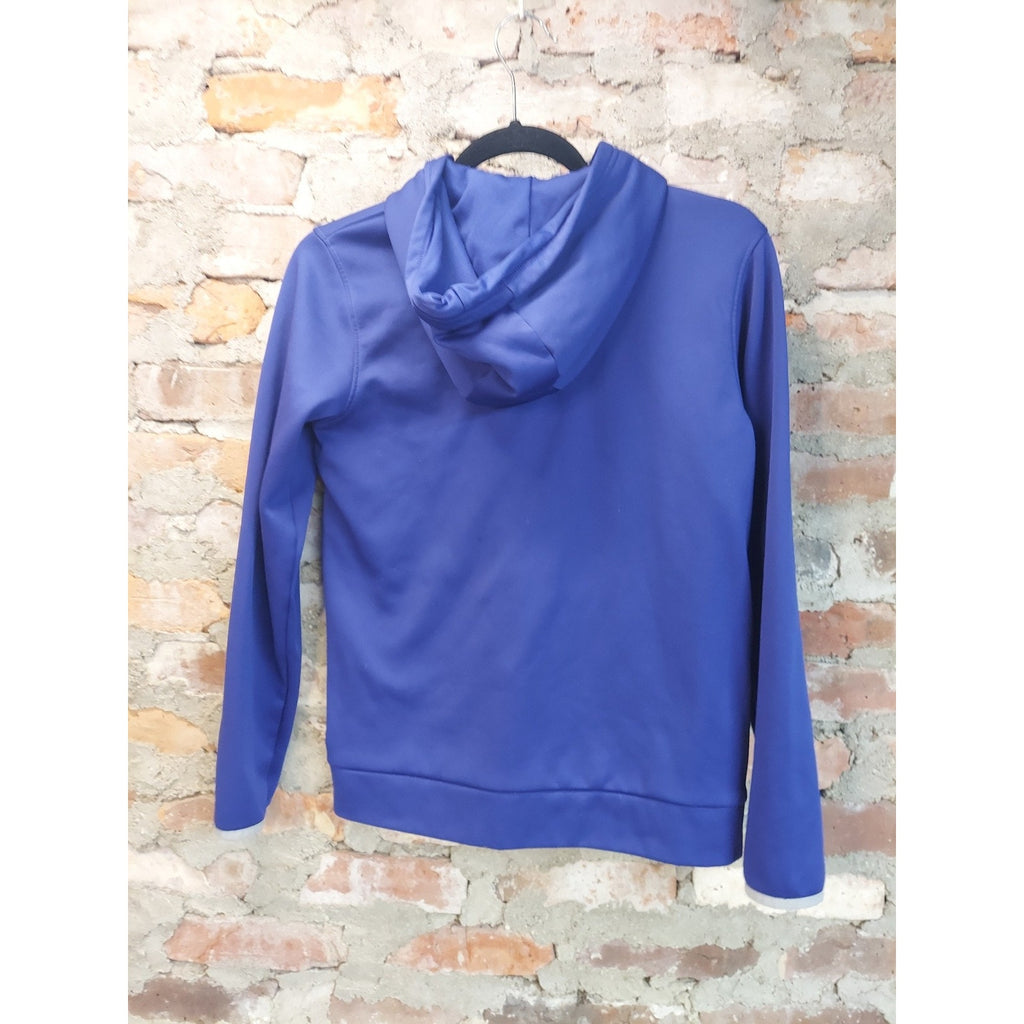 Under Armour Youth L Full Zip Hoodie YLG Blue COLDGEAR Loose Fit Fleece Lined