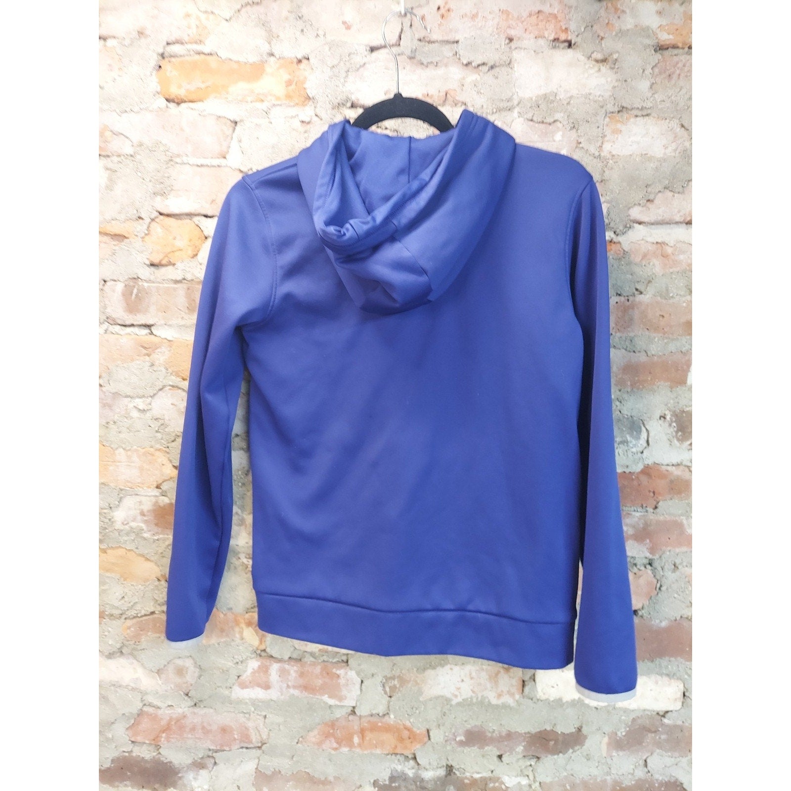 Under Armour Youth L Full Zip Hoodie YLG Blue COLDGEAR Loose Fit Fleece Lined