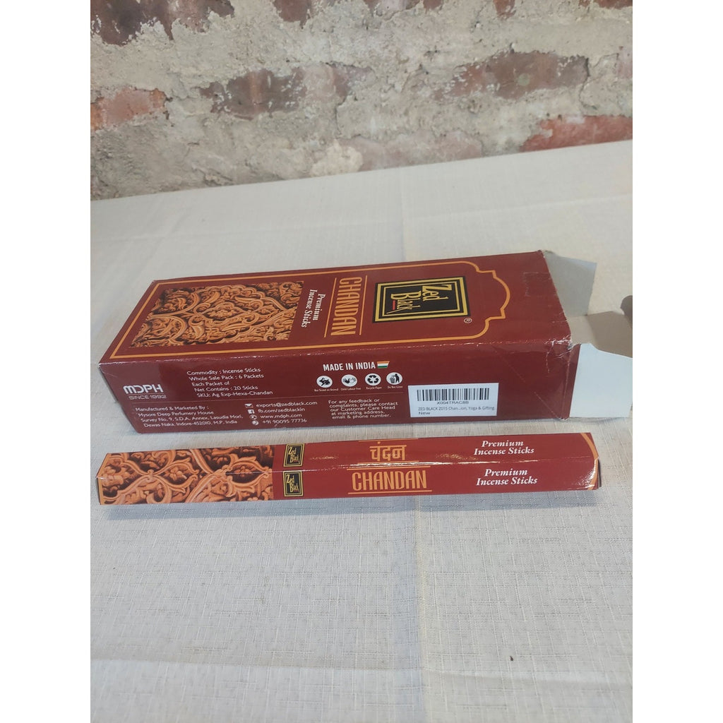 Zed Black Chandan Sandalwood Premium Incense Sticks 120 Sticks Aromatherapy