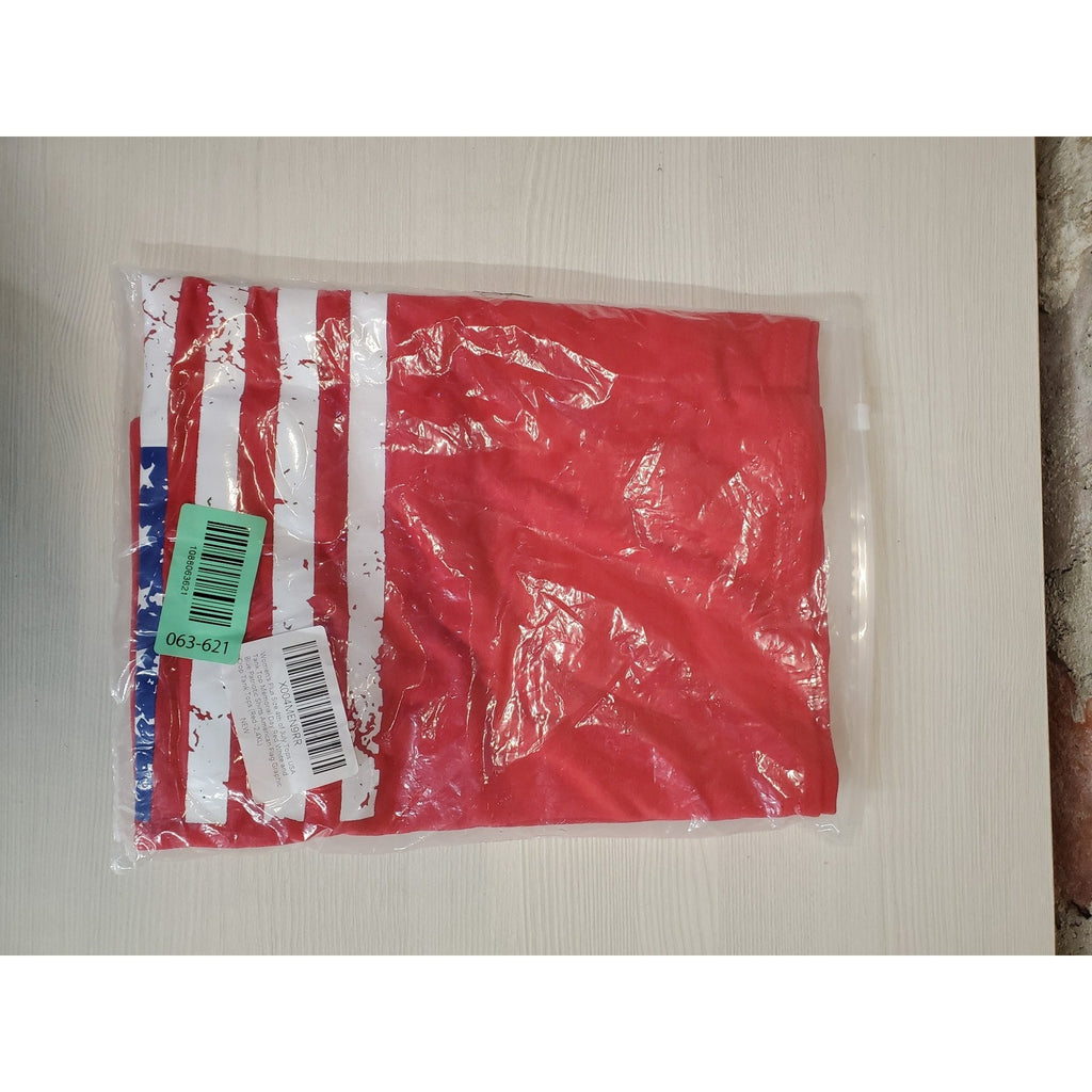 Womens Plus American Flag Crop Tank Top 2XL 4th of July Patriotic Red White Blue