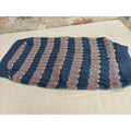 Dog Sweater SZ 2X Knit Pullover Blue Tan Striped Ribbed Texture Pet Clothes