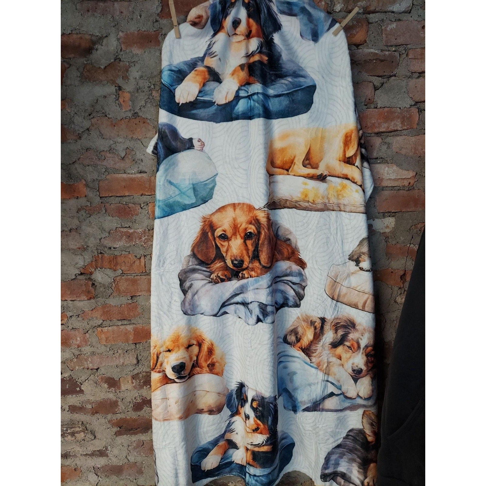 Dogs All Over Print Throw Blanket Bernese Mountain Dachshund Golden Retriever