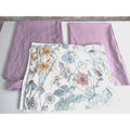 Floral Botanical Print Lot of 3 Pillow Shams Multicolor Lavender Purple Flowers
