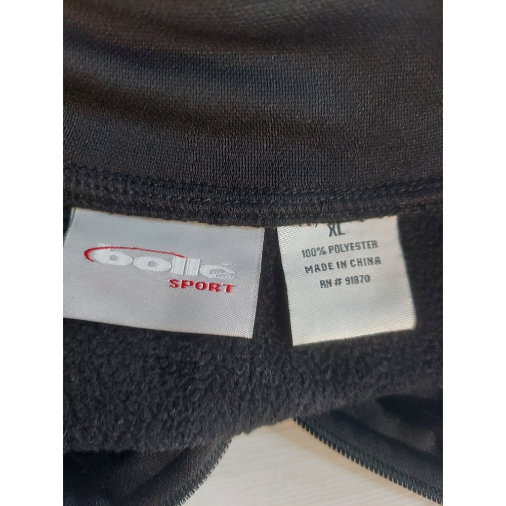 Bolle Sport Womens Full Zip Vest XL Black Athletic Sleeveless Mock Neck