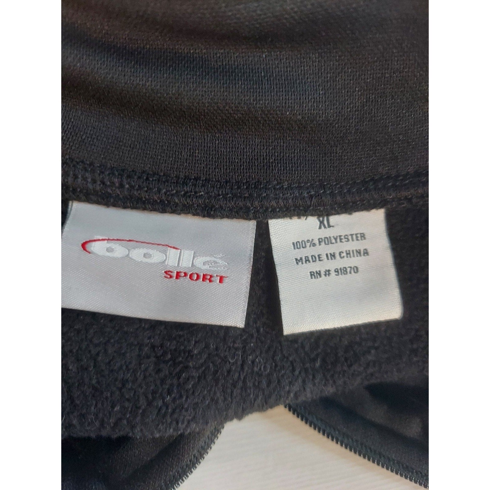 Bolle Sport Womens Full Zip Vest XL Black Athletic Sleeveless Mock Neck
