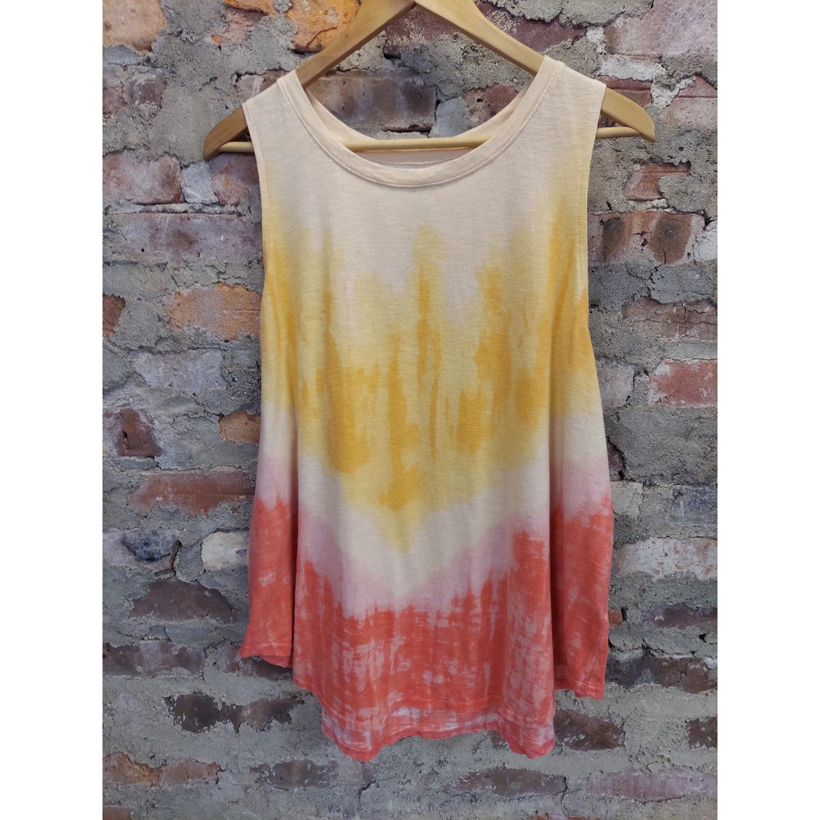 SO Womens The Favorite Tank Top 1X Multicolor Tie Dye Sleeveless Shirt