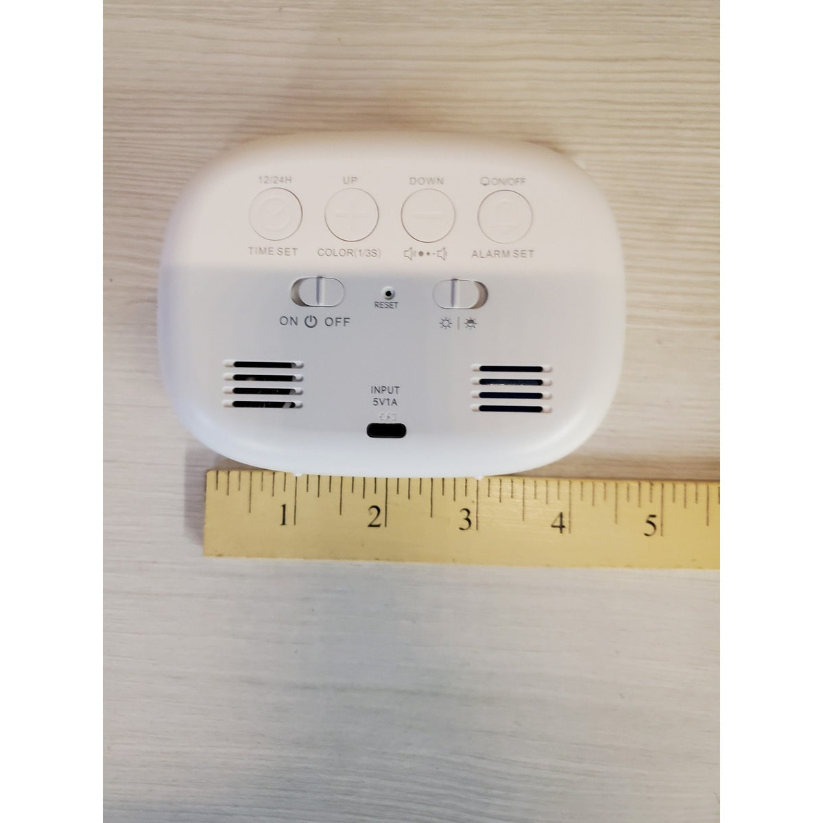Digital Alarm Clock LED Music Night Light Cat Ears Cute Kids Bedroom USB White