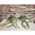 Faux Hanging Plant Set of 2 Trailing Vines Greenery White Pot Indoor Decor