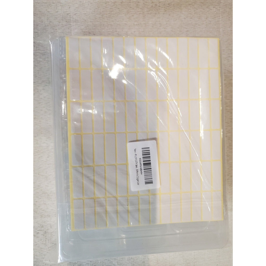 Self Adhesive White Blank Rectangular Labels Sticker Storage Organizer Tray New