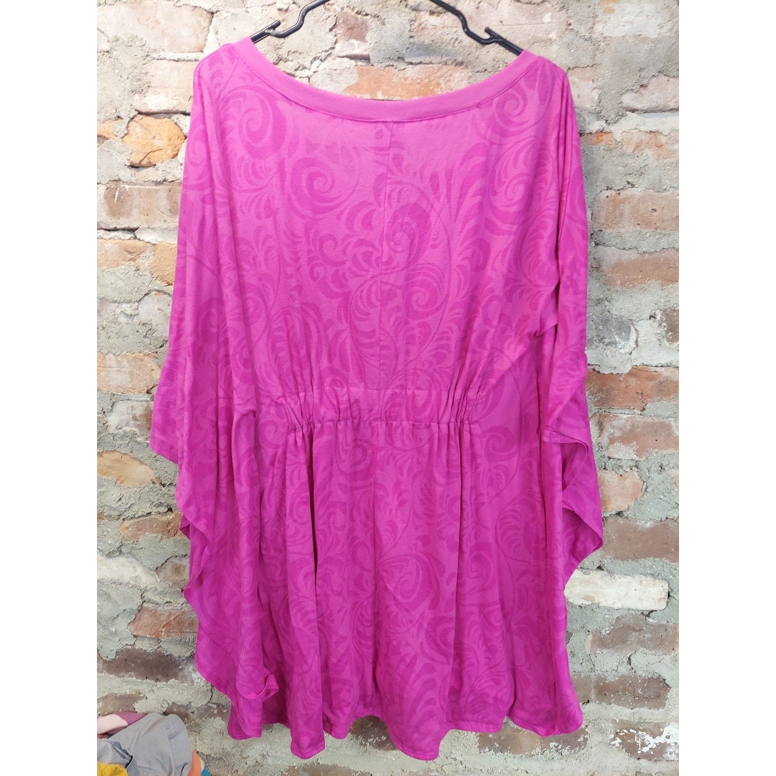 Catalina Cover Up Womens Plus Size 2X 18W 20W Drawstring Pink Patterned