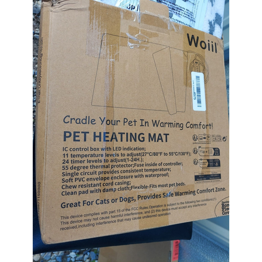 Pet Heating Mat Heated Pad Adjustable Temperature Timer Cat Dog