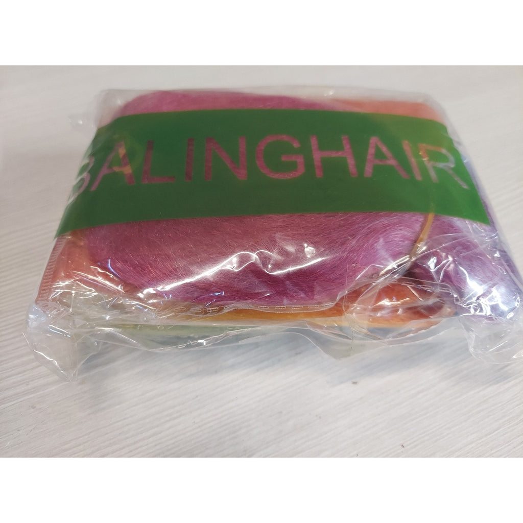 BALINGHAIR Braiding Hair Extensions Rainbow Ombre Multicolor Pre-Stretched