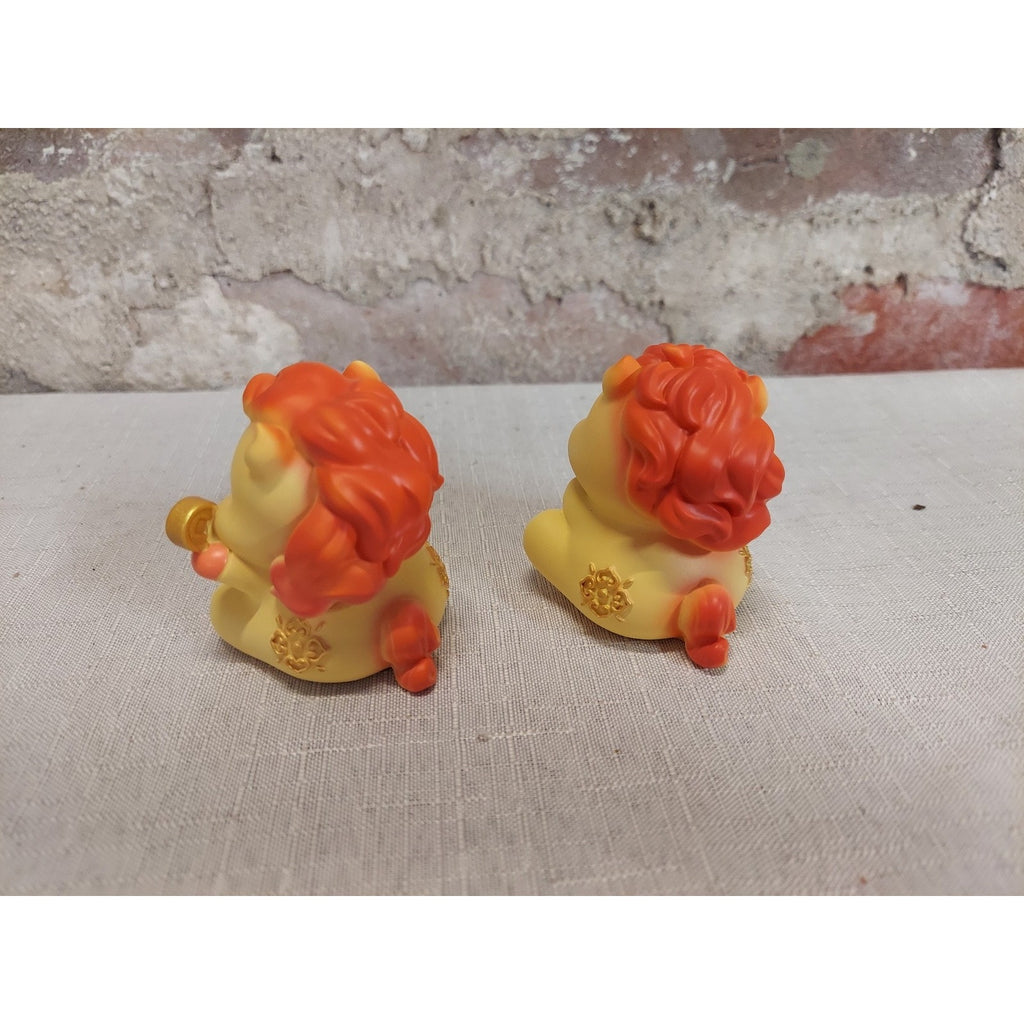 Chinese Fortune Lion Figures Set Prosperity Wealth Feng Shui Decor Mini Statues