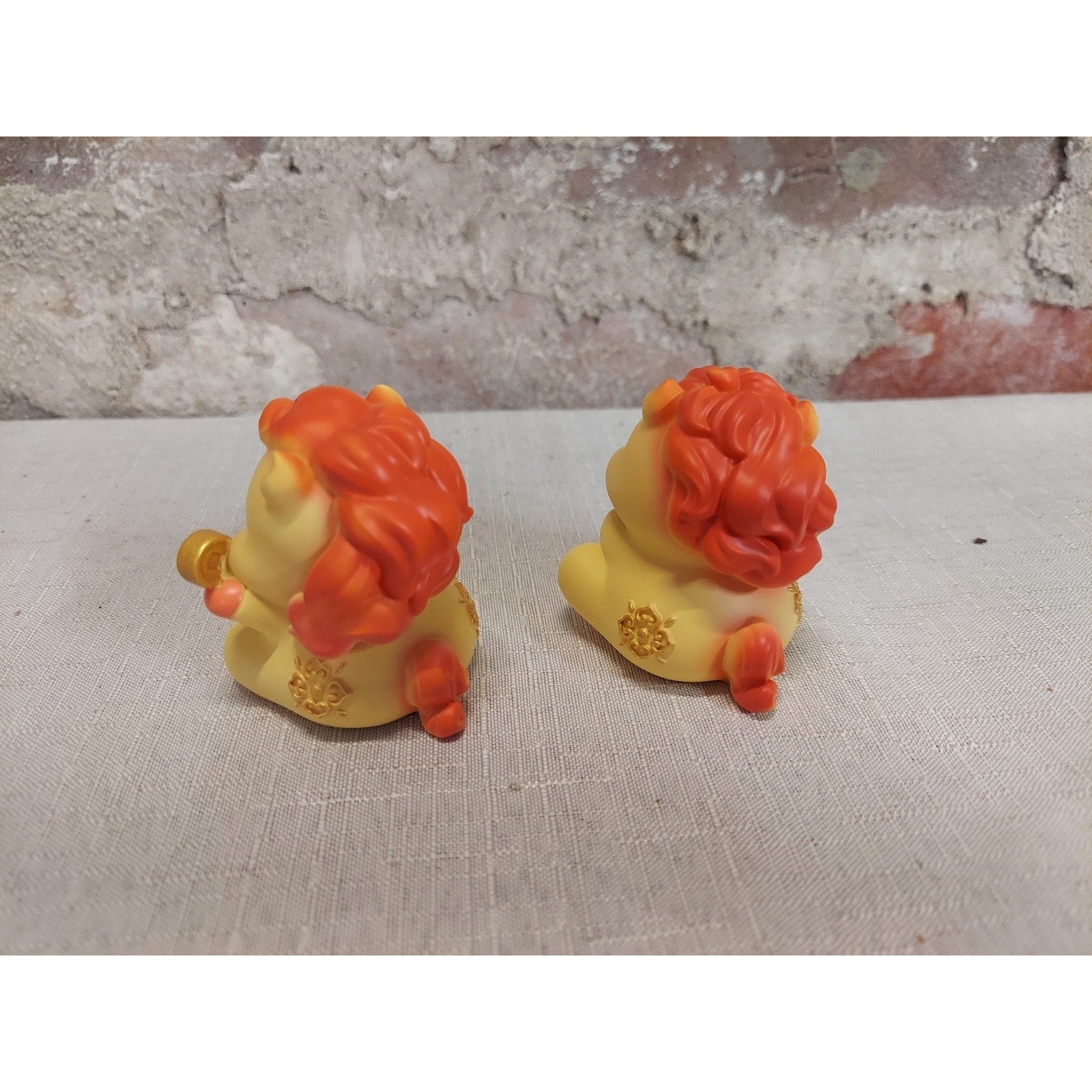 Chinese Fortune Lion Figures Set Prosperity Wealth Feng Shui Decor Mini Statues