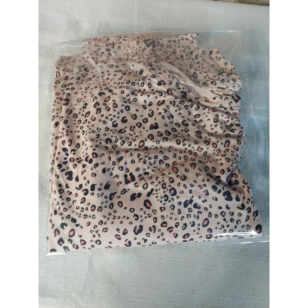 Amazon Essentials Womens Dress S Pink Leopard Print Short Sleeve A Line Casual
