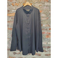 Mens Shirt 4XL Big Tall Black Long Sleeve Button Up Collared Dress Casual