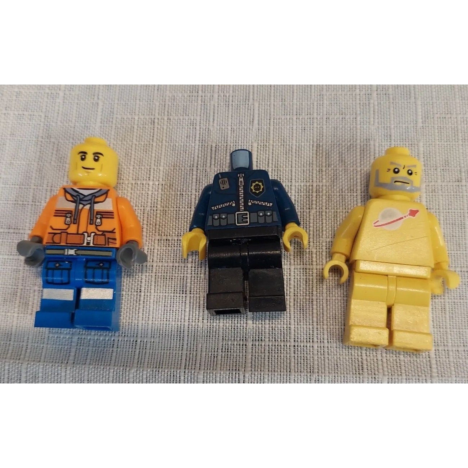 LEGO Minifigure Lot Classic Space Yellow Spaceman Police Officer City Worker