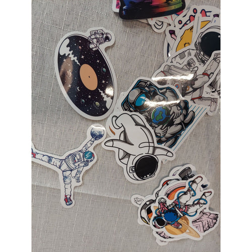 100pc Space Astronaut Sticker Pack Lot Galaxy Vinyl Decals Laptop Water Bottle