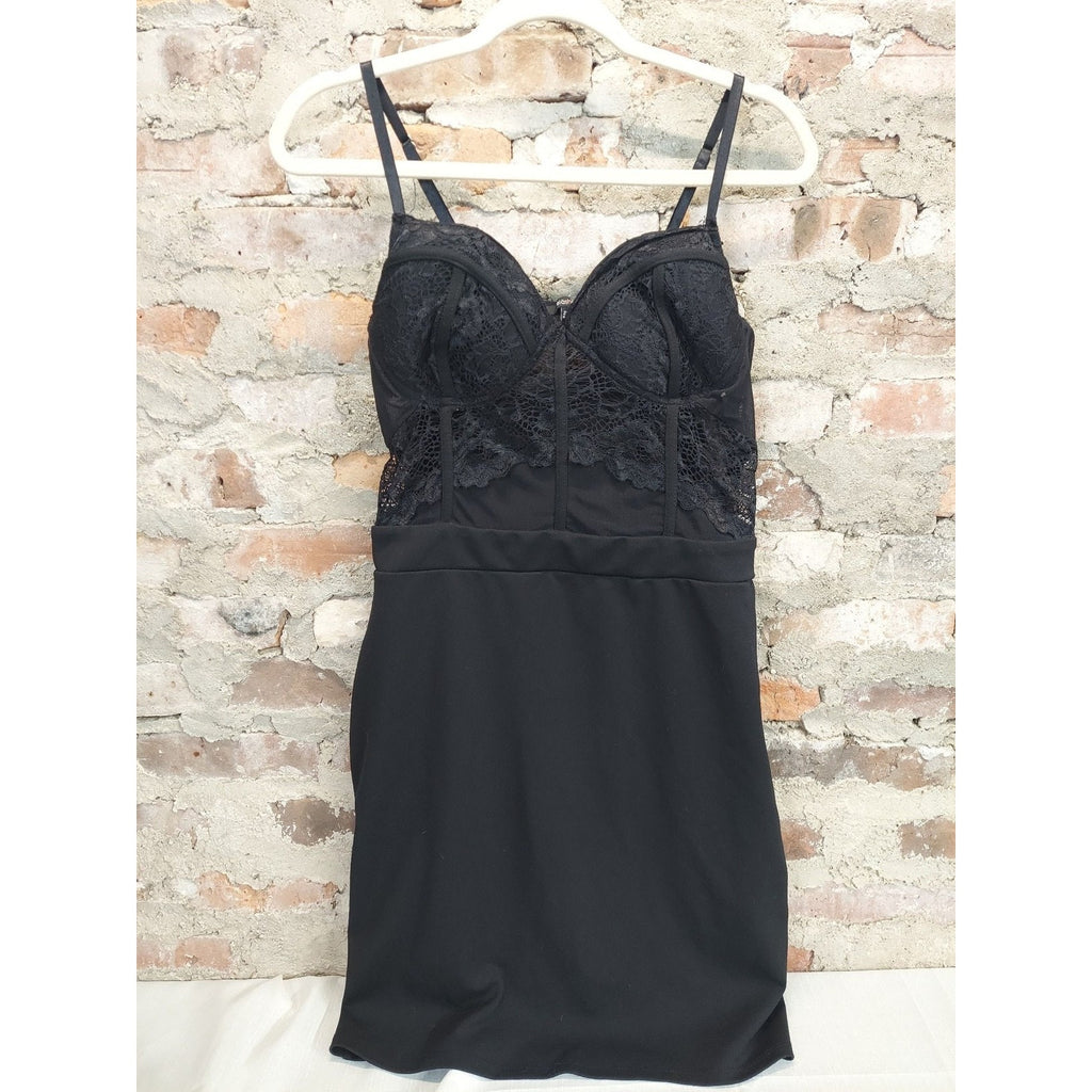 Blashe Womens Corset Bustier Dress Size 2XL Black Lace Bodycon Cocktail Party