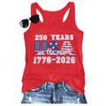 MNLYBABY Womens Tank Top M Red 250 Years USA We The People Patriotic NEW