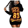 Womens Sweater S Dress Black California Angels 89 West Coast Baseball Tunic Knit
