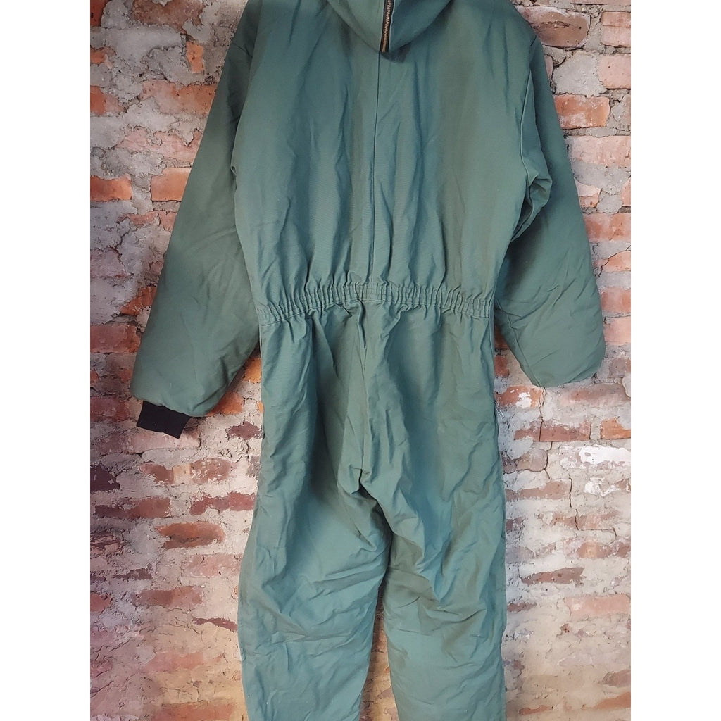 BIG BILL Mens Insulated Coverall L Regular Dark Green Hooded Full Zip Workwear
