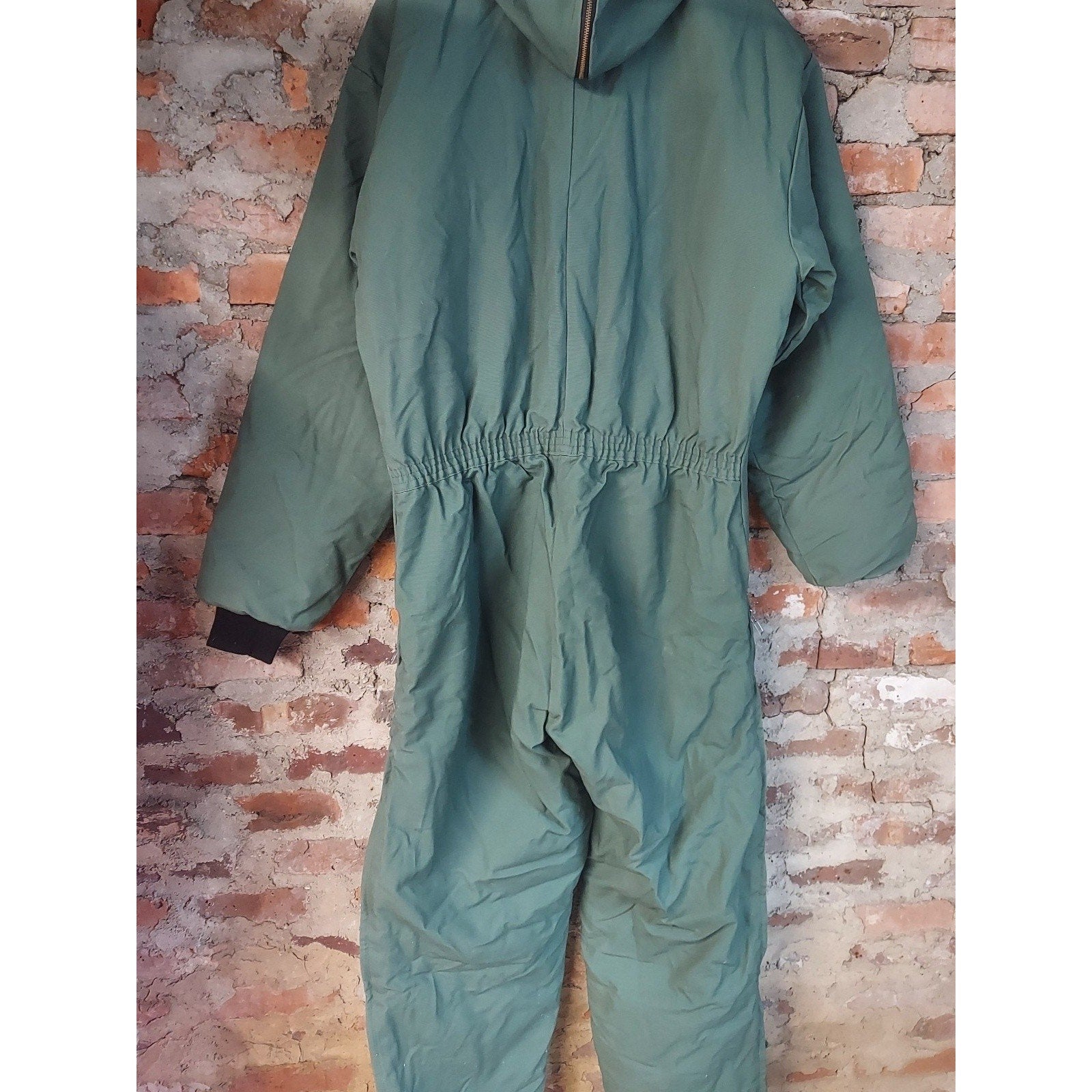 BIG BILL Mens Insulated Coverall L Regular Dark Green Hooded Full Zip Workwear
