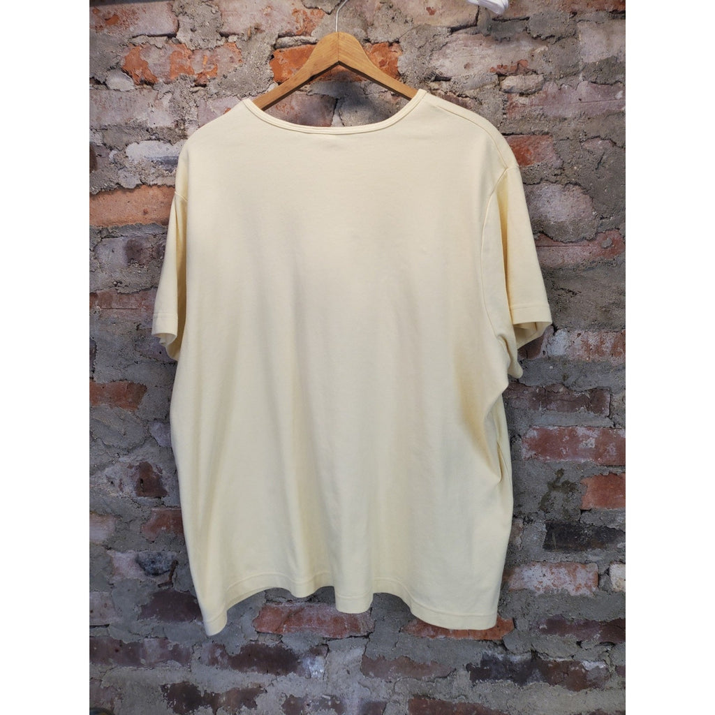 Cherokee Womens Plus Size T Shirt Yellow Short Sleeve Crew Neck Basic Solid