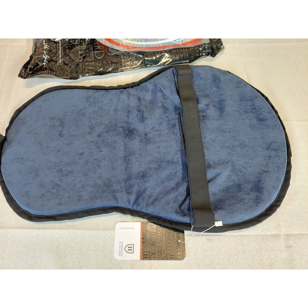 Harrison Howard Western Saddle Seat Pad Plush Navy Blue Cushion New With Tags