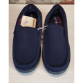 Dearfoams Mens Slippers Moc Toe Moccasin M 8 Navy Blue Memory Foam Slip On