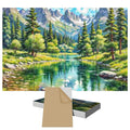 Acoustical Wall Panels Sound Dampening Mountain River Forest Art Mural Set 8
