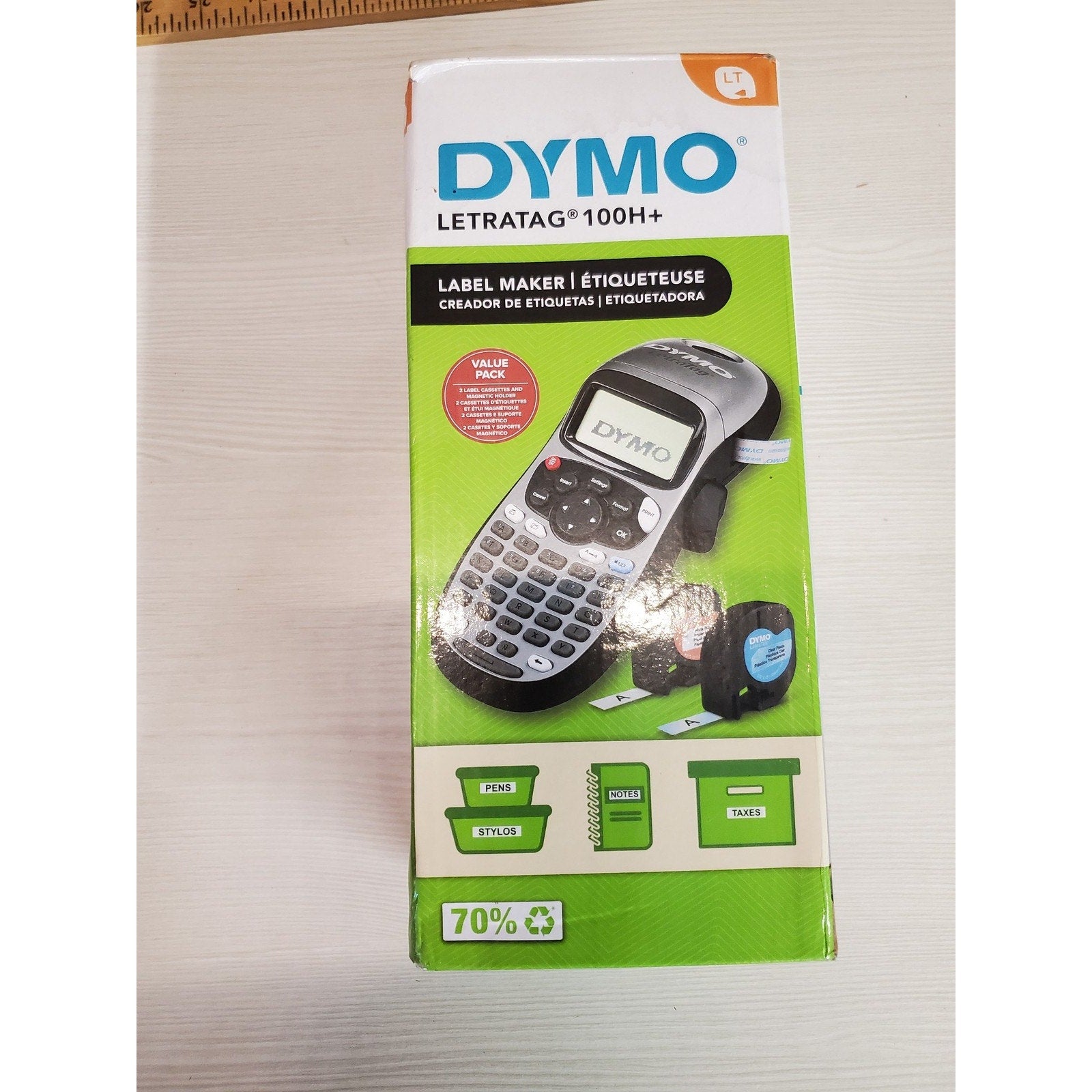 DYMO LetraTag 100H+ Label Maker Handheld Portable QWERTY Value Pack