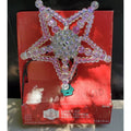Holiday Time Light Up Christmas Tree Topper Star Iridescent Bubble 7.5 Inch