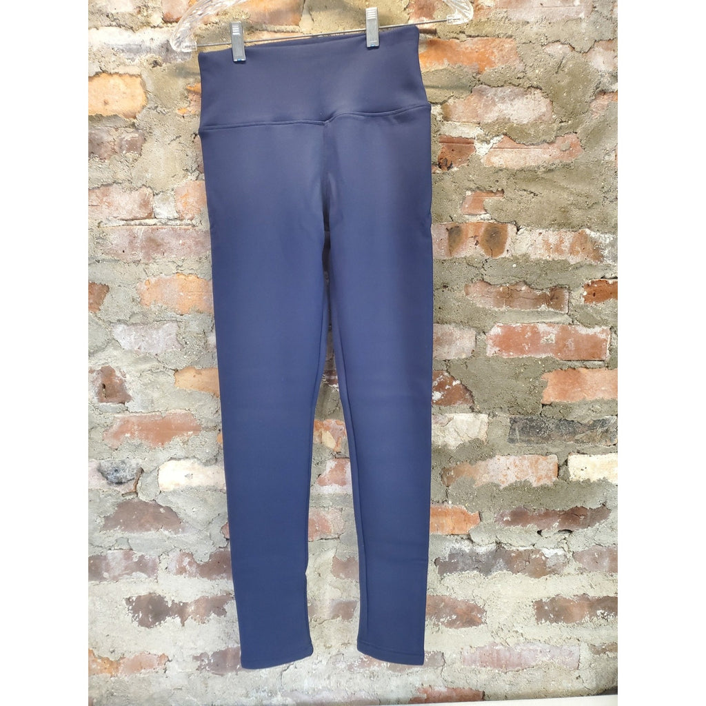 Womens Leggings XS X-Small Navy Blue High Waist Athletic Polyester Spandex