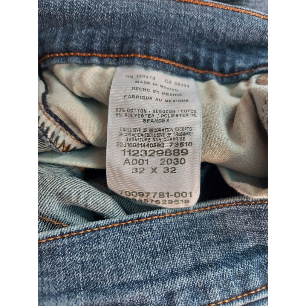 Lee Mens Jeans 32x32 Mid Wash Blue Straight Leg Denim Classic Authentic