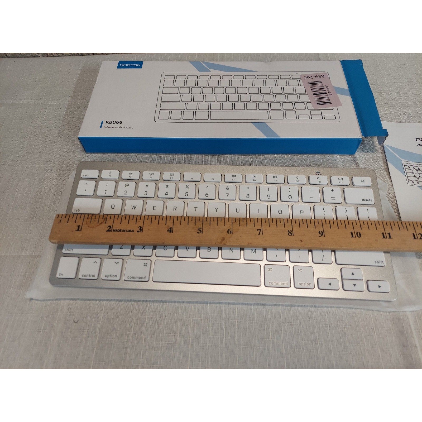 OMOTON Wireless Keyboard KB066 Bluetooth Slim Windows Mac iOS Android Silver