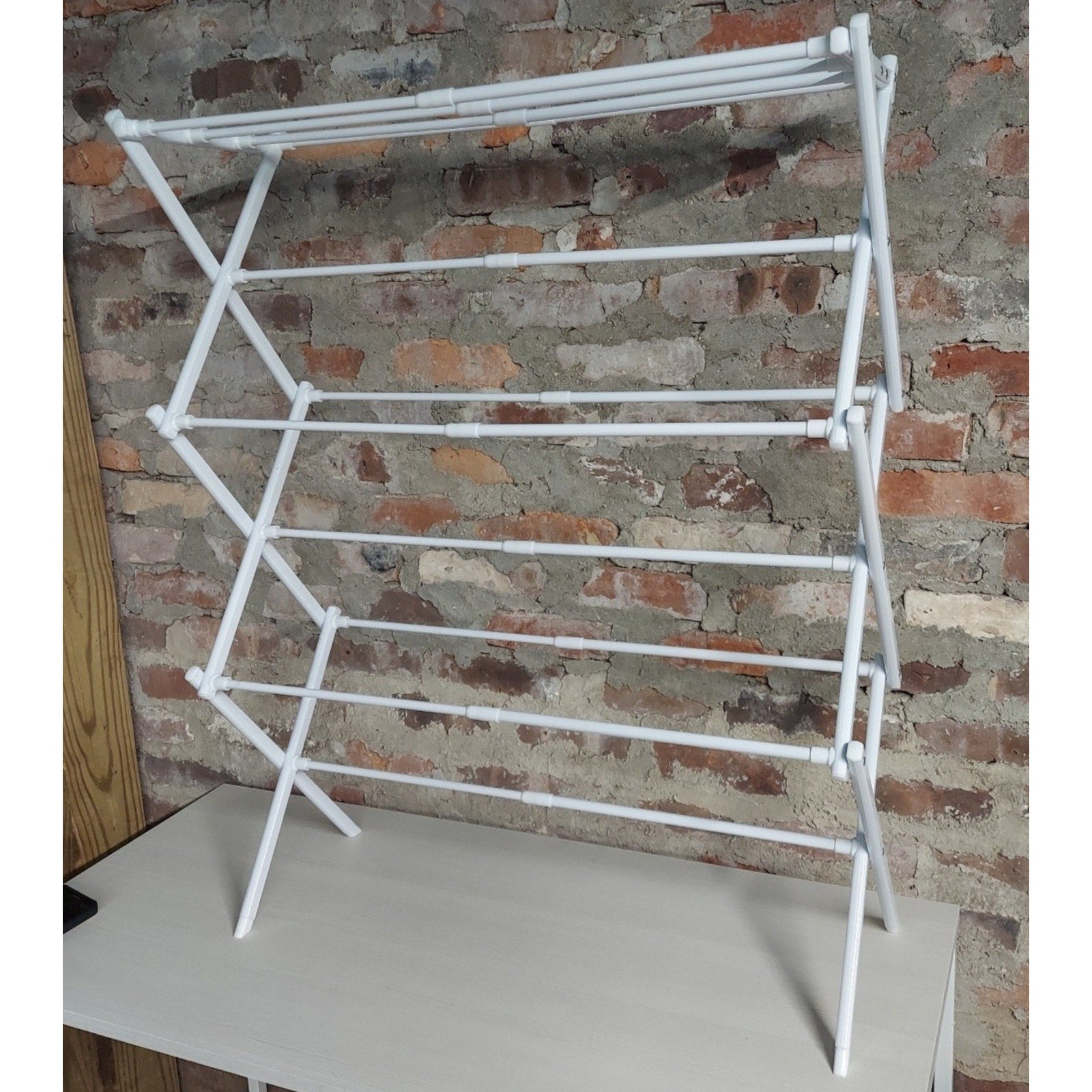 Folding Drying Rack Clothes Laundry Rack Portable Collapsible White Indoor