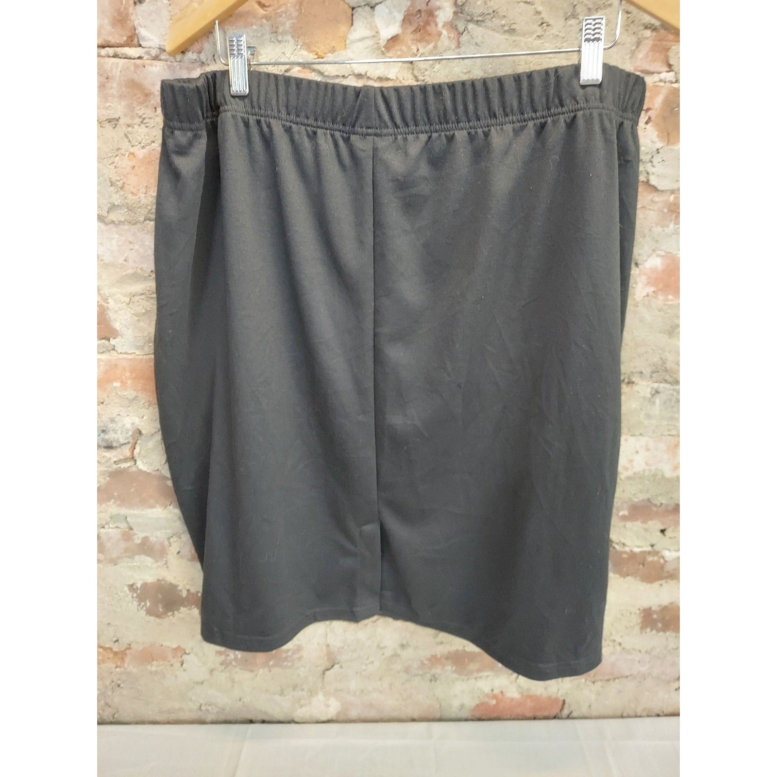 George Womens Plus Size 2X Skirt Black Laser Cut Stretch Pull On Pencil