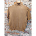 H&M Womens Turtleneck Short Sleeve Knit Sweater Top US S Tan Brown