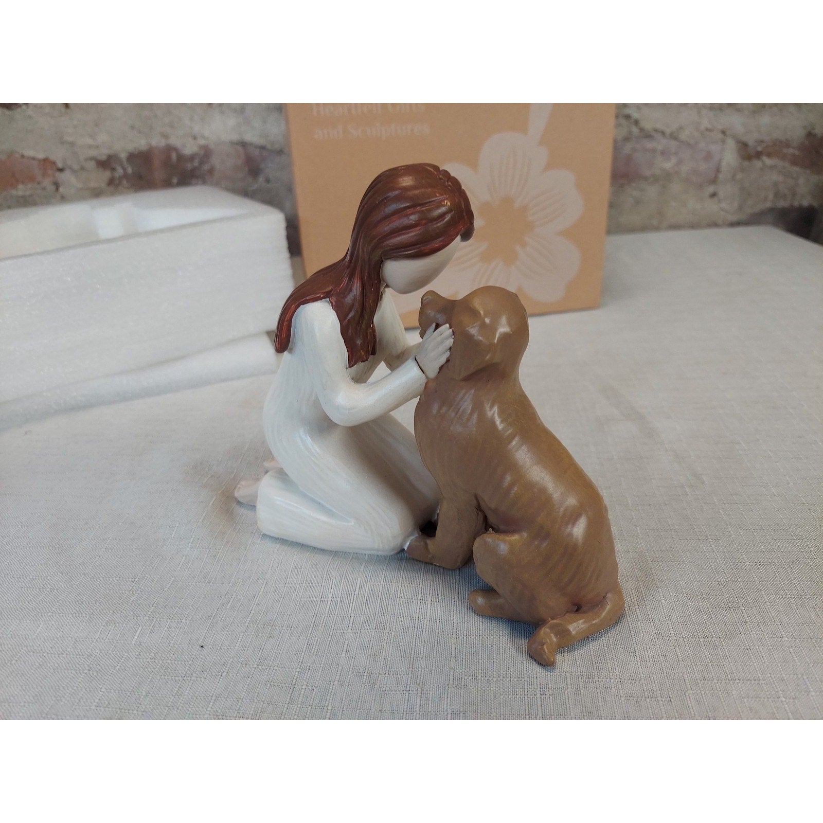 Storieme Figurine Woman Dog Pet Companion Heartfelt Gifts 2022 6.5 Inch Tall