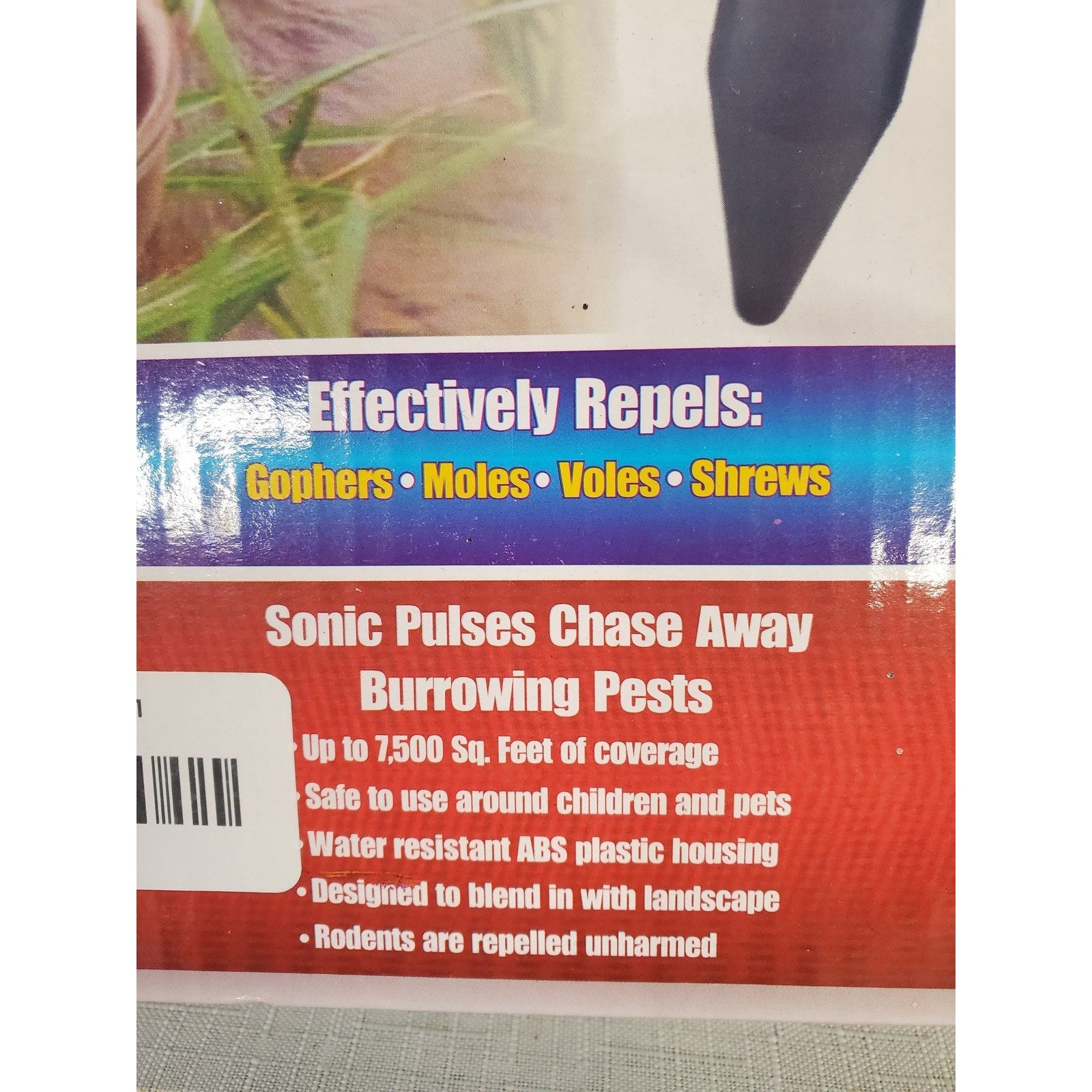 Solar Powered Mole Gopher Rodent Repellent Sonic Pulses 8 Packs Yard Outdoor