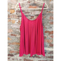 Torrid Womens Plus 2X Fuchsia Pleated Criss Cross Back Sleeveless Camisole Tank