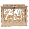 Wedding Card Box Mr Mrs Deer Rustic Wood Laser Cut Guest Book Alternative