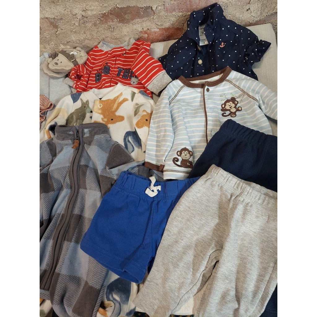 Carter's Baby Infant Lot Bundle 3 Months Bodysuits Sleepers Pants Multicolor