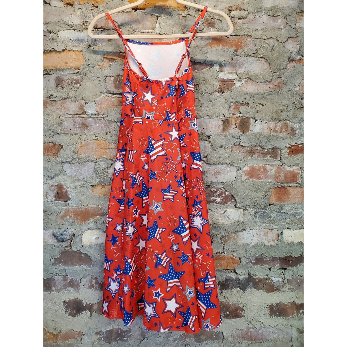 Girls Dress 11 Years Patriotic Red White Blue Stars 4th Of July Sundress
