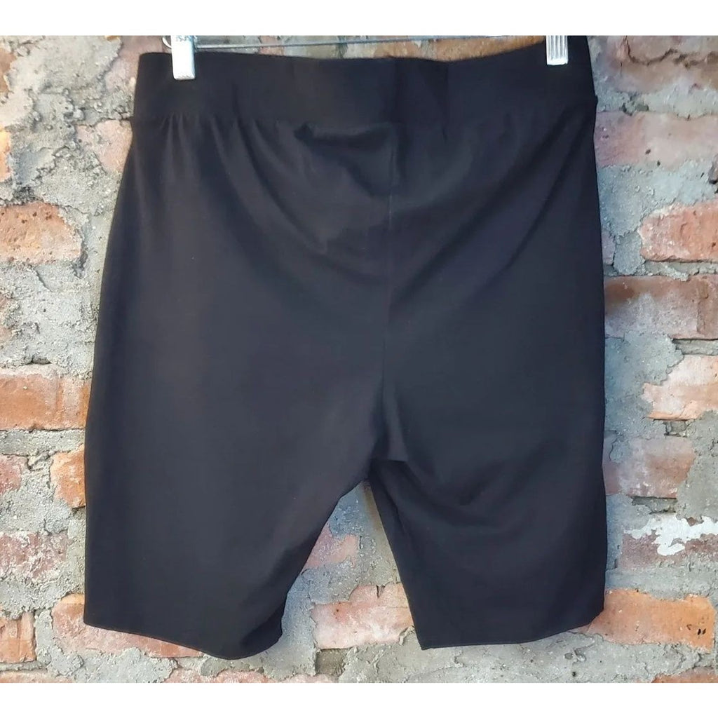 Torrid Womens Plus Size 1X Biker Shorts Black High Rise Stretch Workout