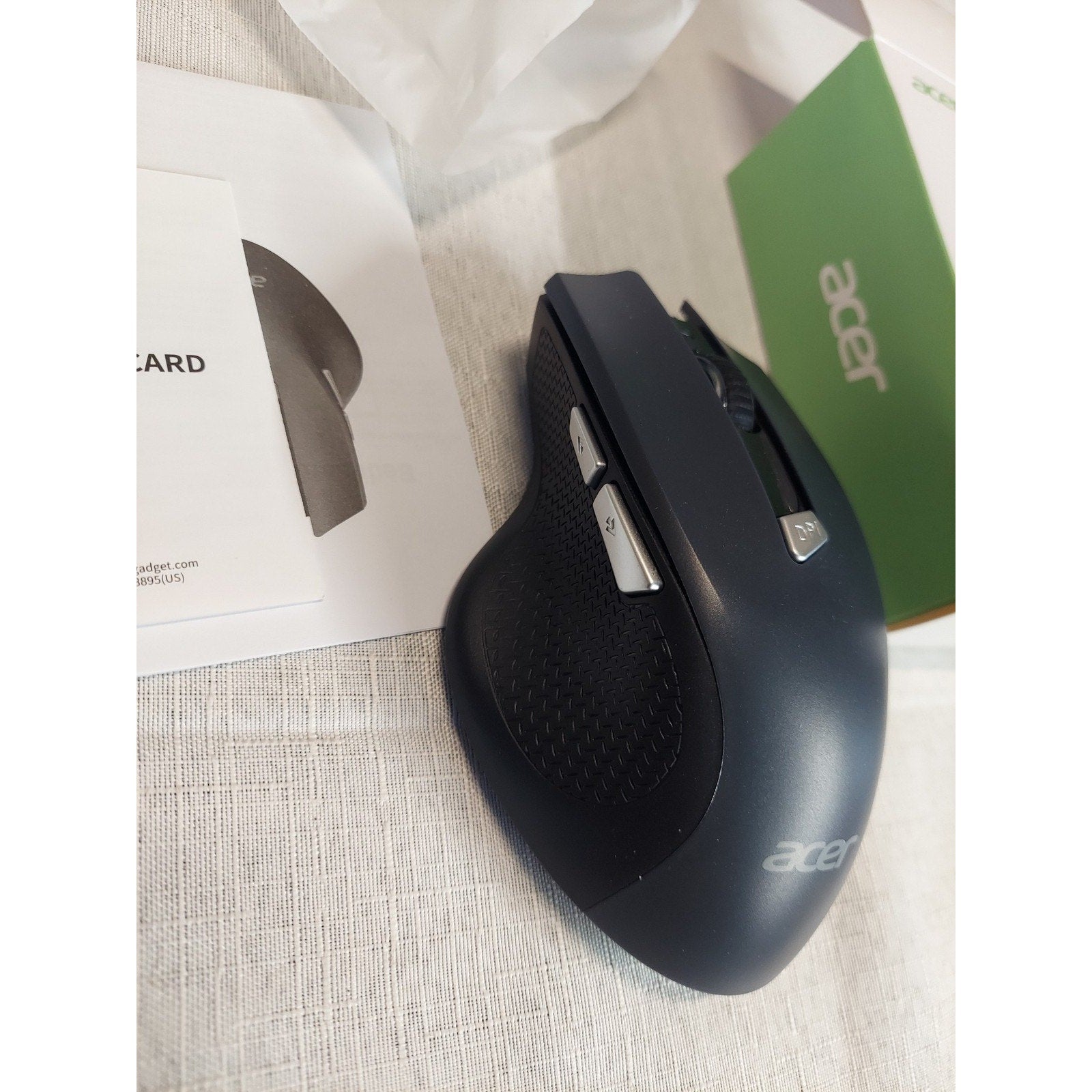 Acer Wireless Mouse OMR266 Black Optical Ergonomic Right-Handed For PC Laptop